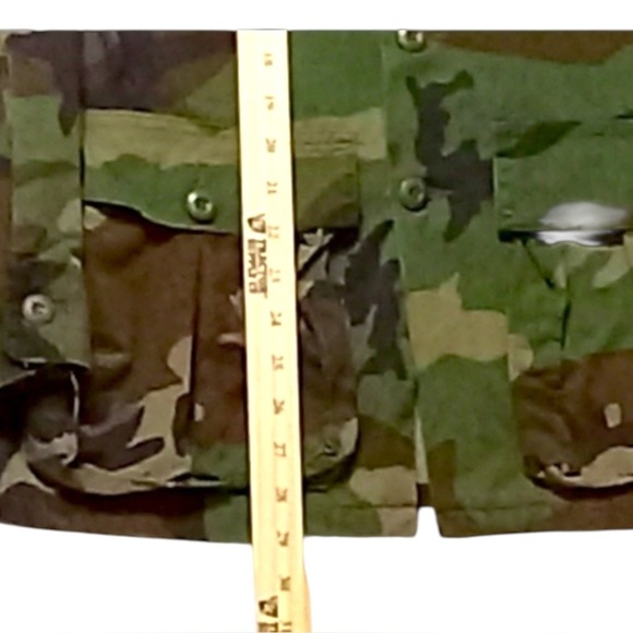 BDU Woodland Jacket Fatigue Hunting Pleated Utility Pockets Reinforced Elbow Sm - Picture 7 of 8